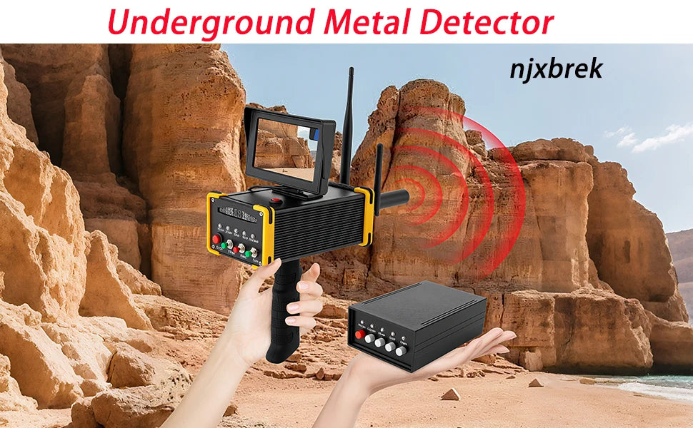 Professional Metal Detector w/ LCD Screen, Underground Silver Copper Diamond, Automatic 360° Search