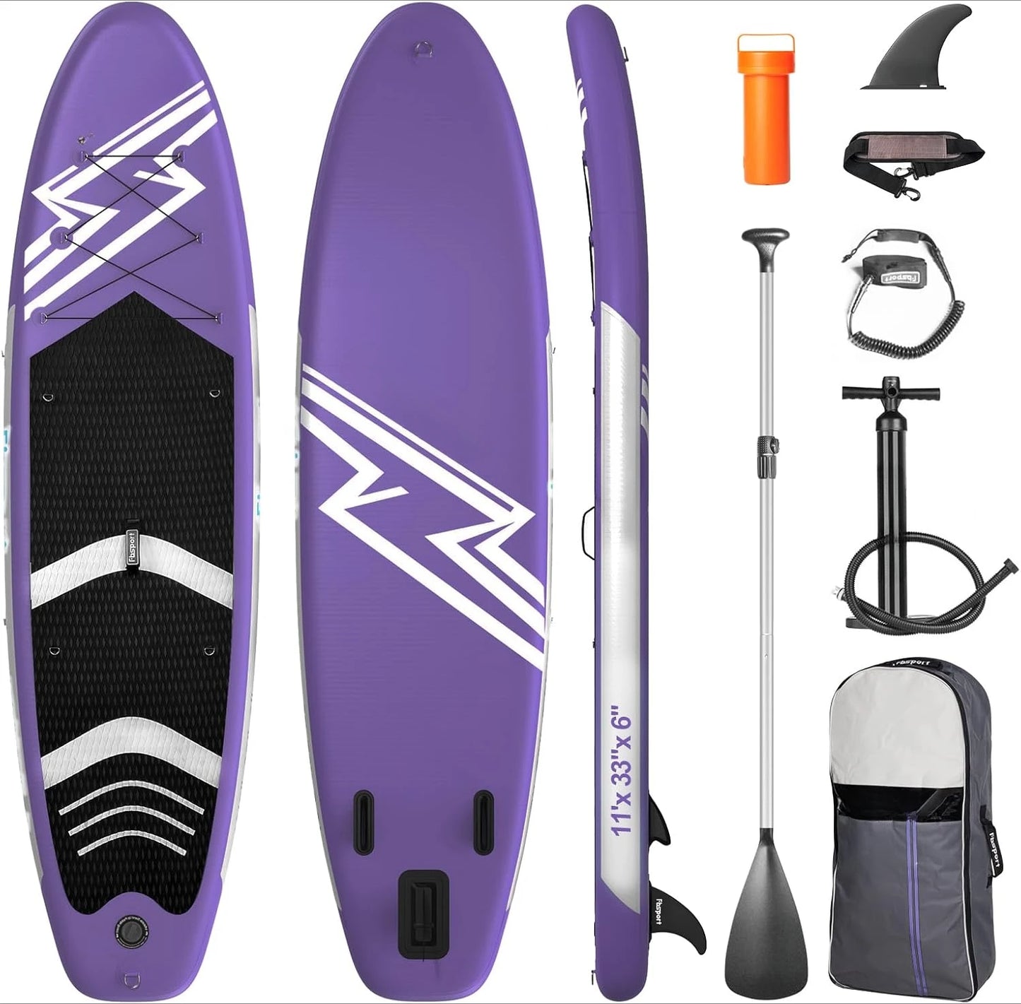11' Prem Stand Up Paddle Board, Durable SUP Accessories/Carry Bag,Wide Stance, Non-Slip