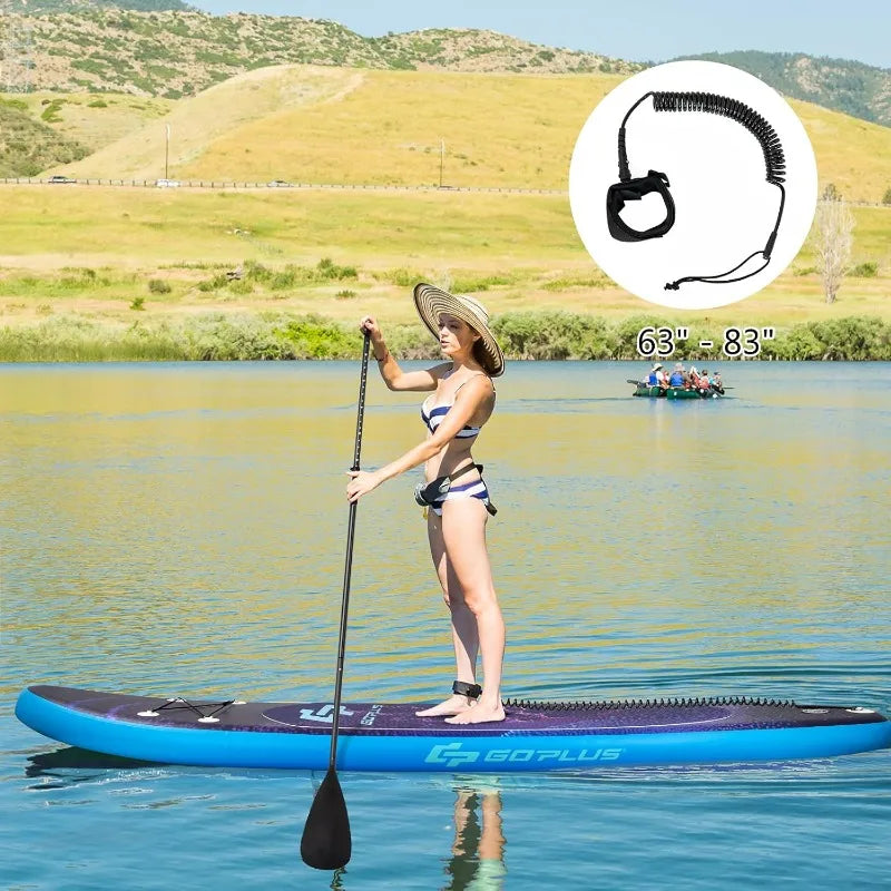 Inflatable Stand up Paddle Board, 10'/10.5'/11' SUP 6" Thick Adjustable Aluminum Paddle, Leash