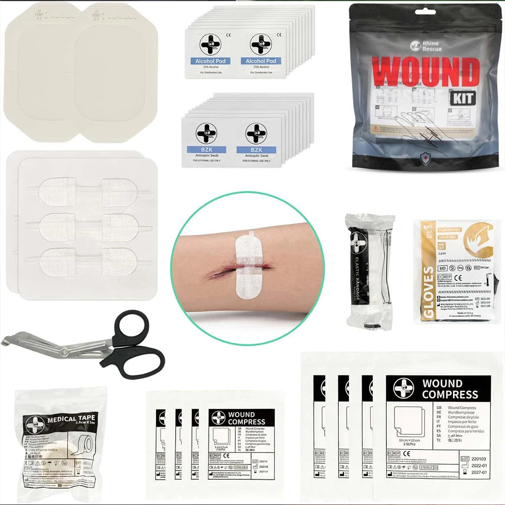 RESCUE Zip Stitch 6pcs ,Wound Dresssings, Wound Closure Strips, Zipstitch Laceration Closure Kit