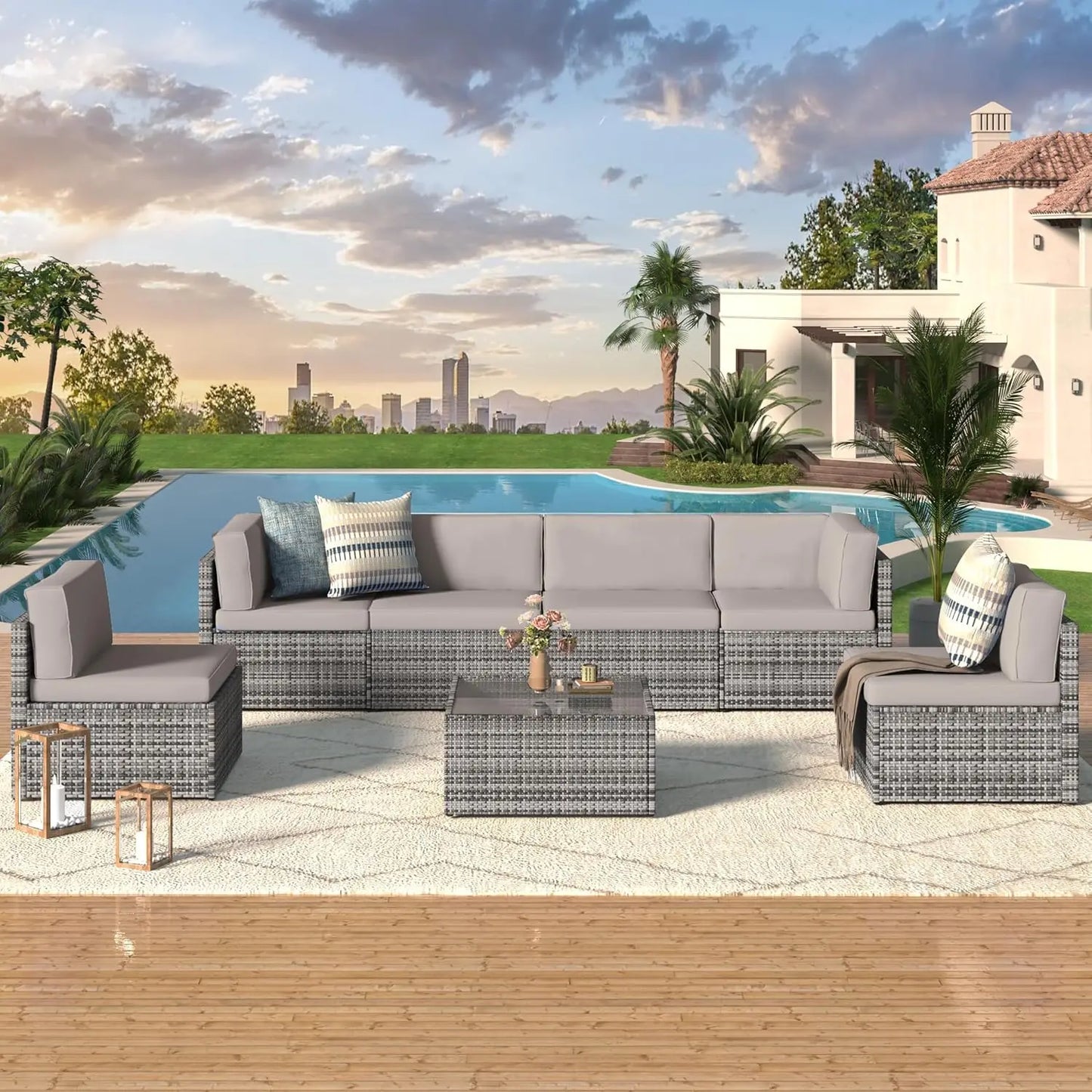 Outdoor Sectional Furniture Chair Set