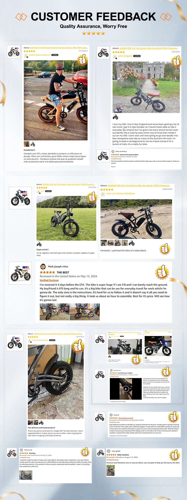 jansno x50 Adult Electric Bike 750W Motor  48V 14AH 20 Inch Tire Mountain Off-Road Motorcycle