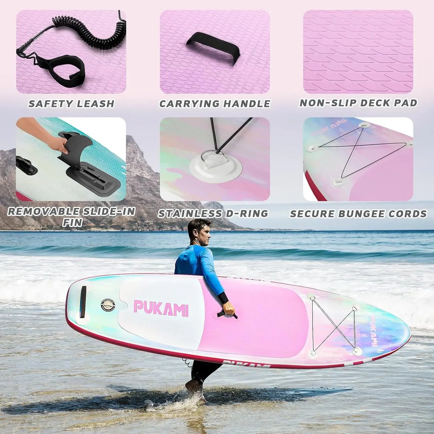 [High-Quality, Hot Deal!]Inflatable Paddle Board 10.6' Stand Up Premium SUP Accessories & Bag