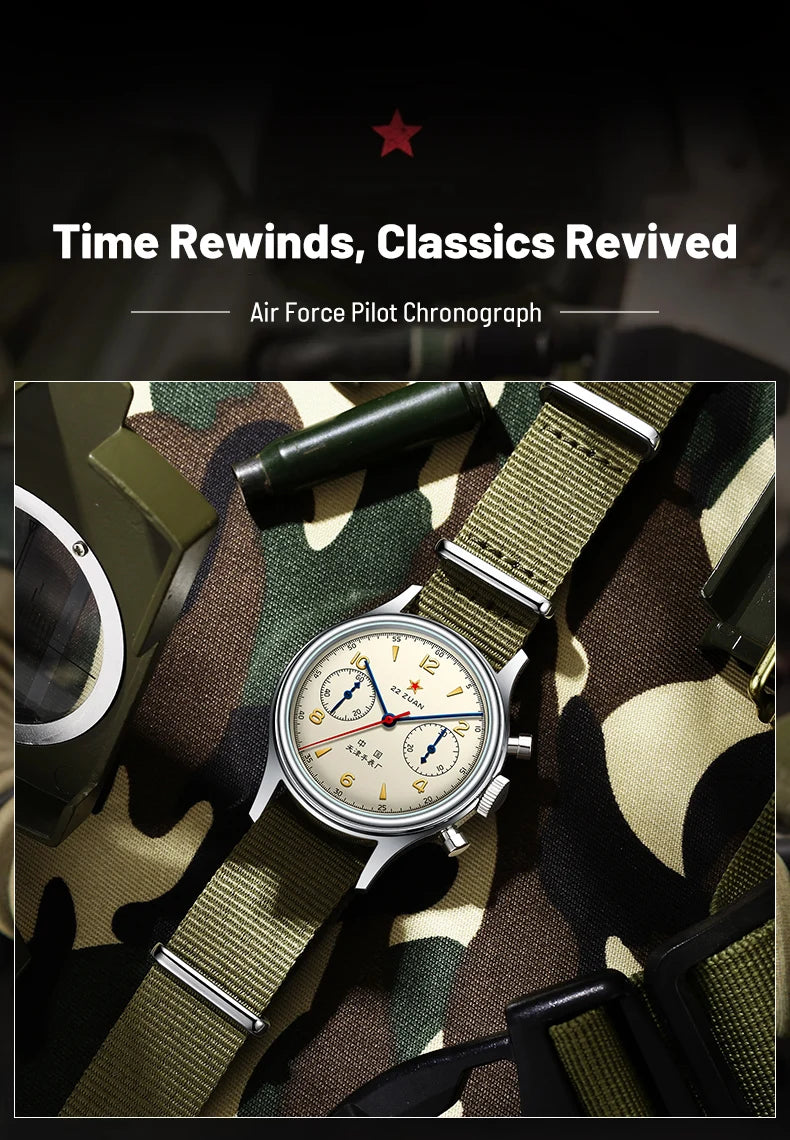 Seagull 1963 International Chronograph Manual Winding Mechanical Watches Original ST1901