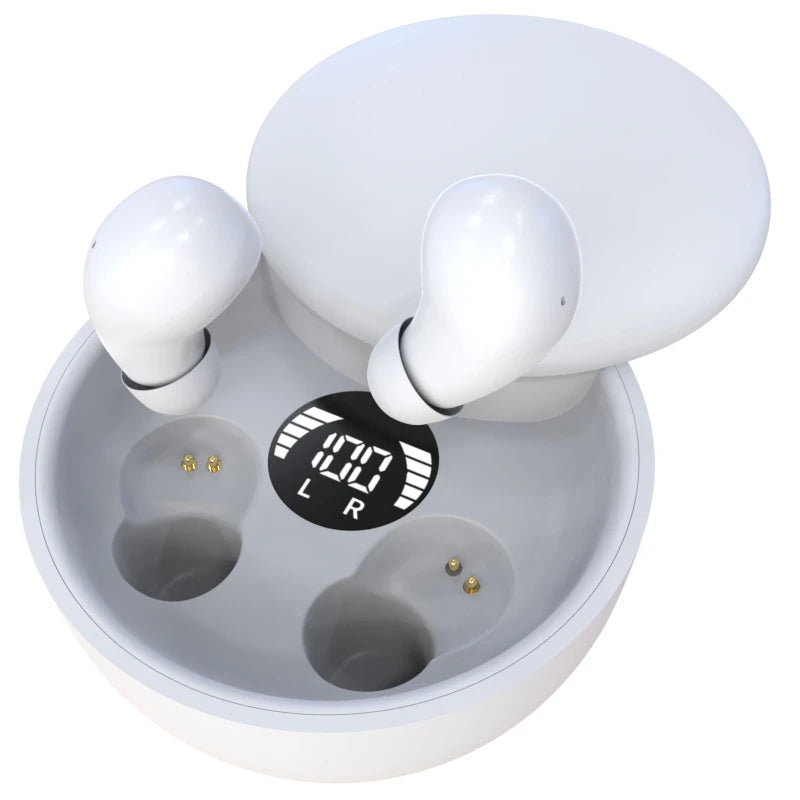 Bluetooth 5.4 Wireless Earphones Small,Sleeping Sport Invisible Bass Quality Headset Sliding Cover