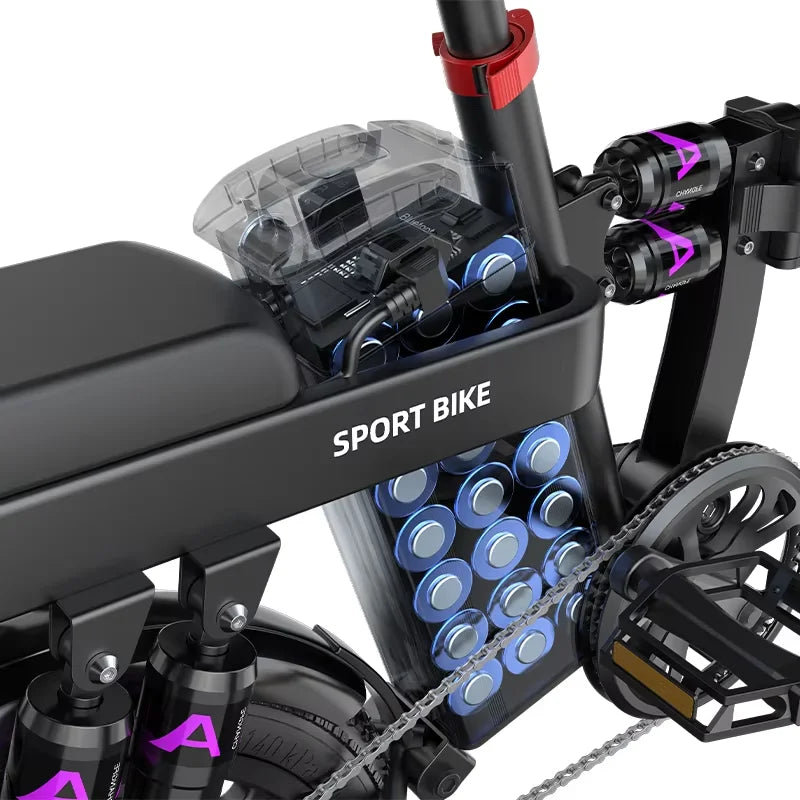 Ebike G16 1000W motor 48V 20AH battery, shock absorption, fold, 16 inch tires, urban commuting