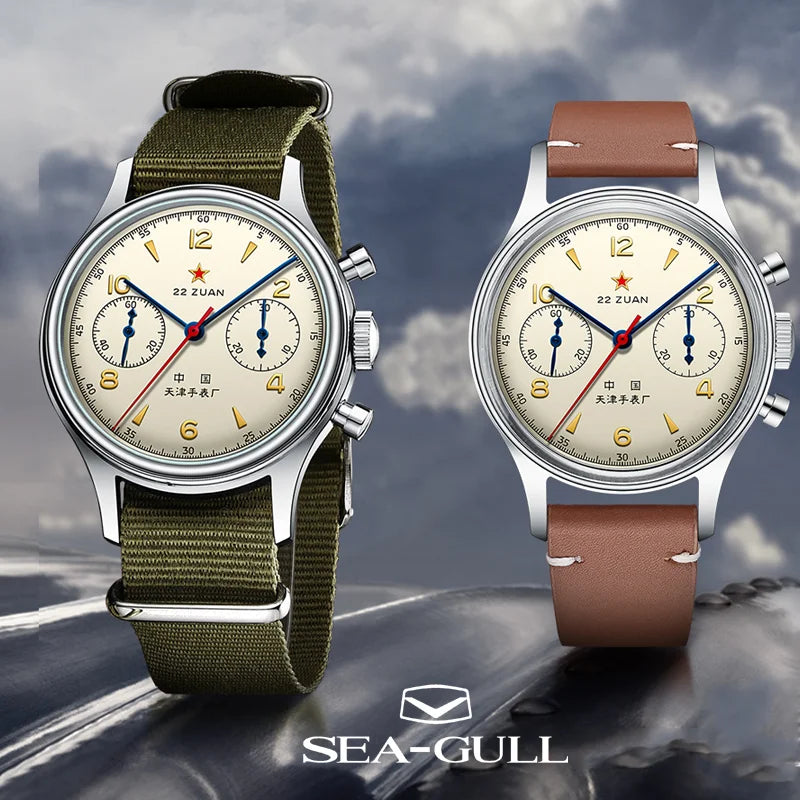 Seagull 1963 International Chronograph Manual Winding Mechanical Watches Original ST1901