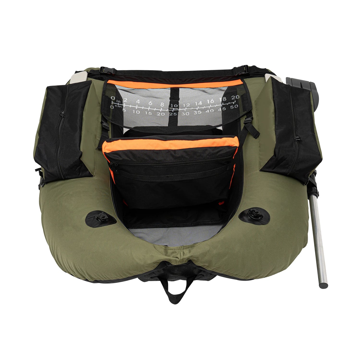 Inflatable Fishing Boat with Hand Air Pump Outdoor 136*105cm Max Capacity 286.6 lbs