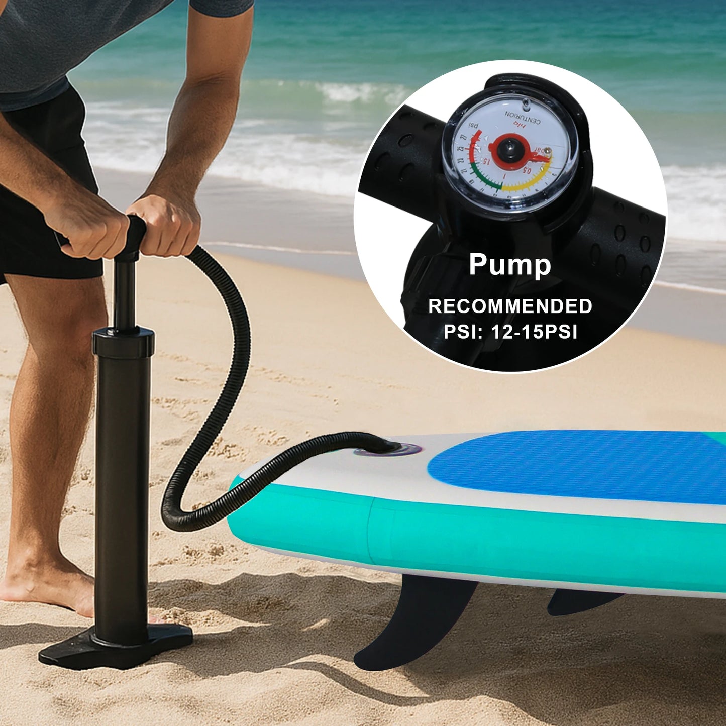 9ft 9in Inflatable Stand Up Paddle Board for Adults, Anti-Slip EVA Deck, Premium Accessories