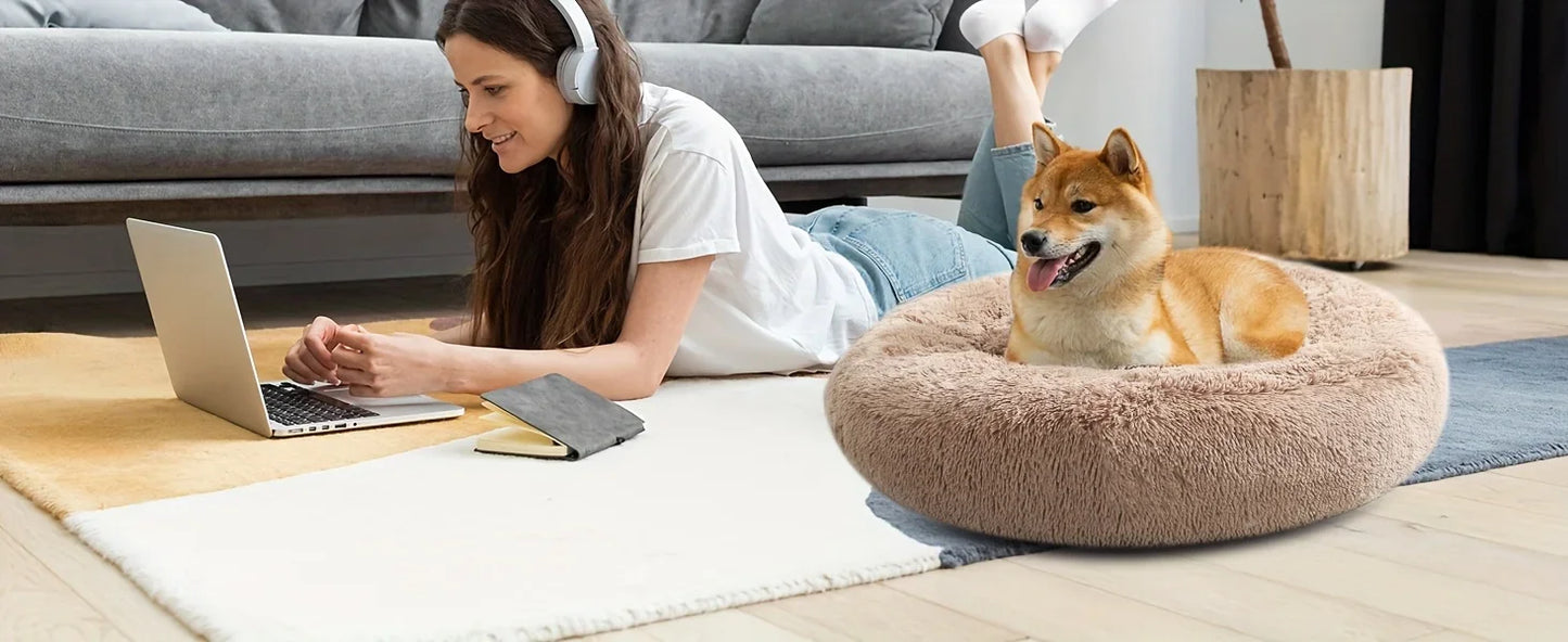 40-120cm Round Plush Dog /Pet Sleeping Bed Cushion Soft
