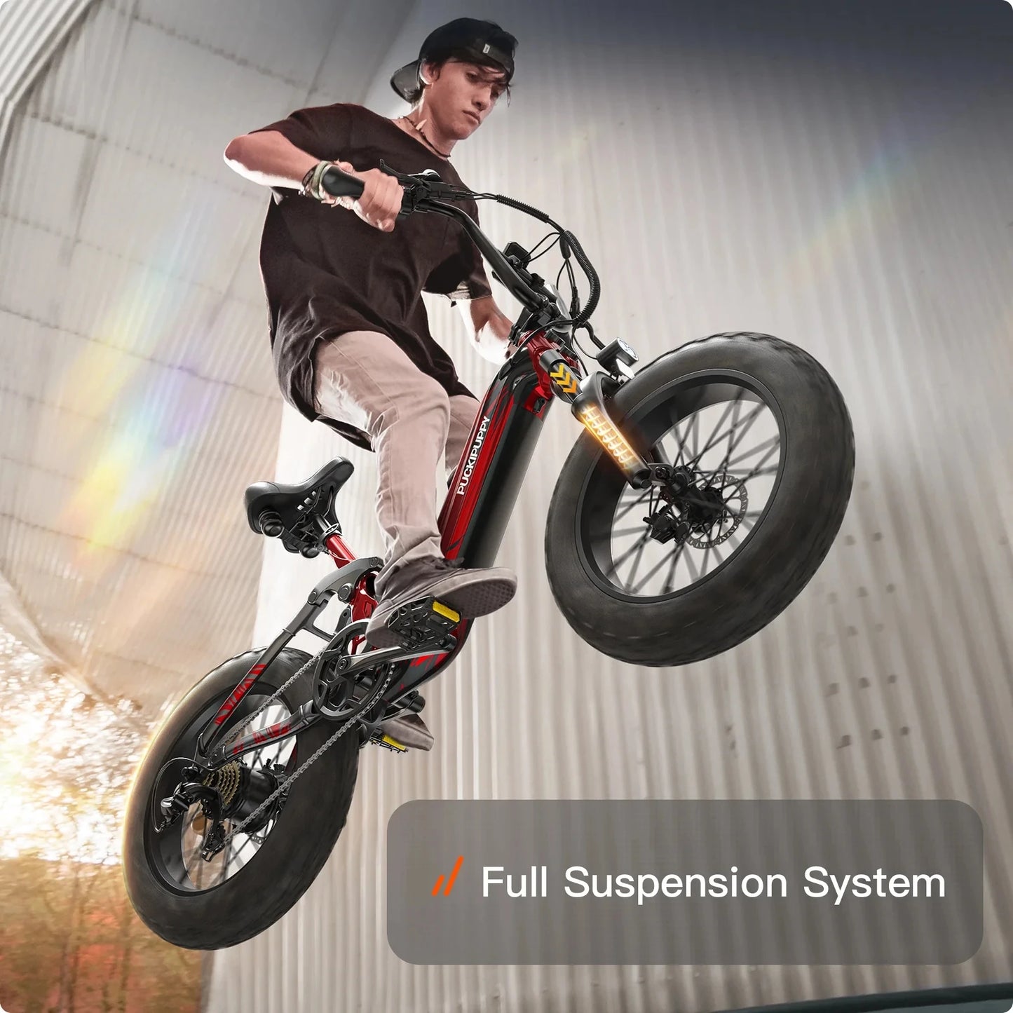 PUCKIPUPPY Corgi E-Bike Mountain20'' Fat Tire 960W 48V 20Ah Full Suspension, 2-Year Warranty