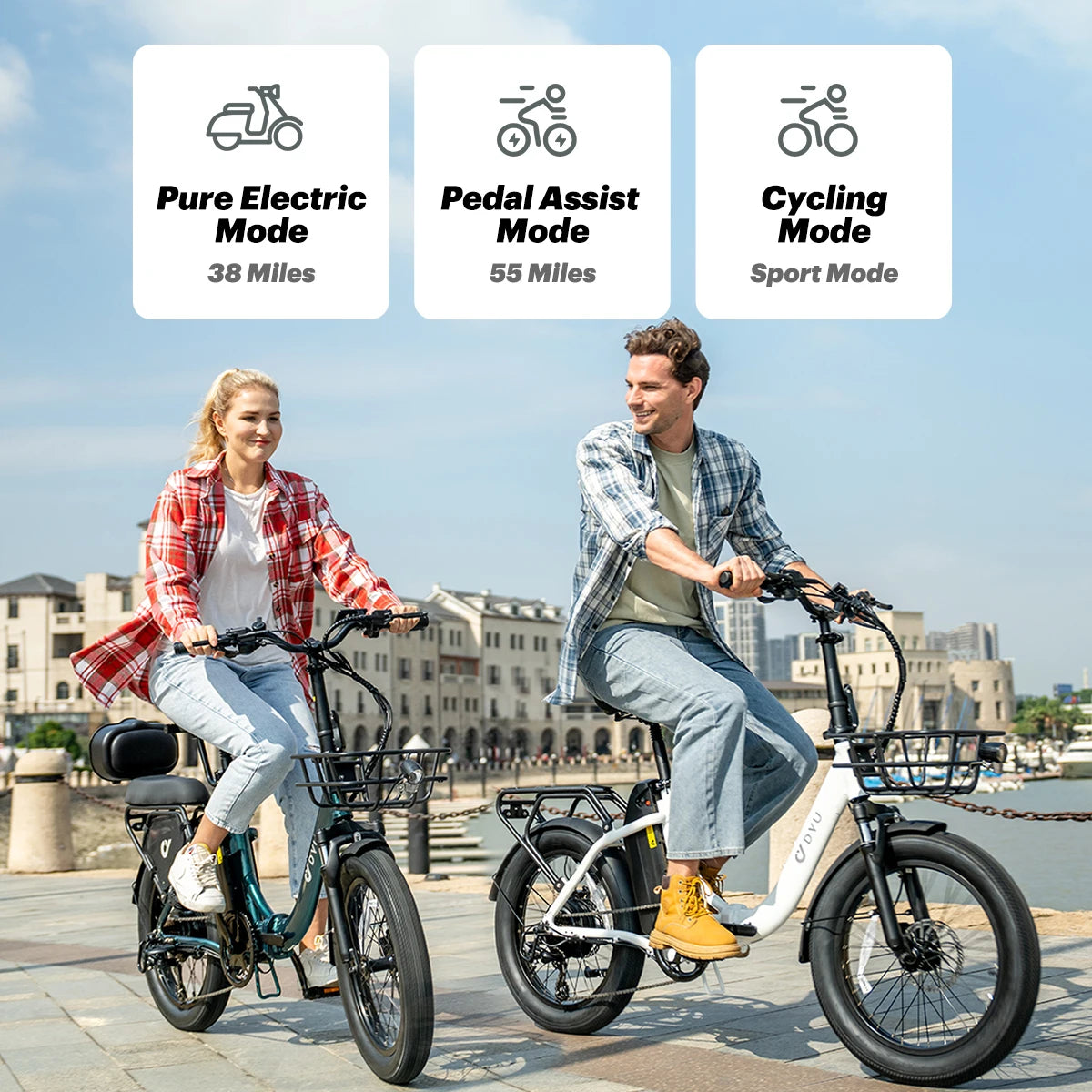 E-Bicycle Peak 1000W Motor 48V15.6AH Lithium Battery Hdraulic Brake 20*3.0 Inch Fat Tire