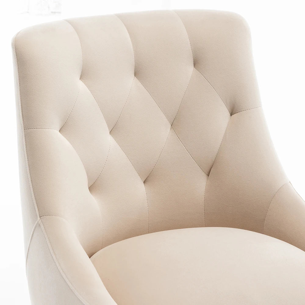 Modern Velvet Dining Chairs Set of 4, Tufted Upholstered, for Dining Room, Office Chair