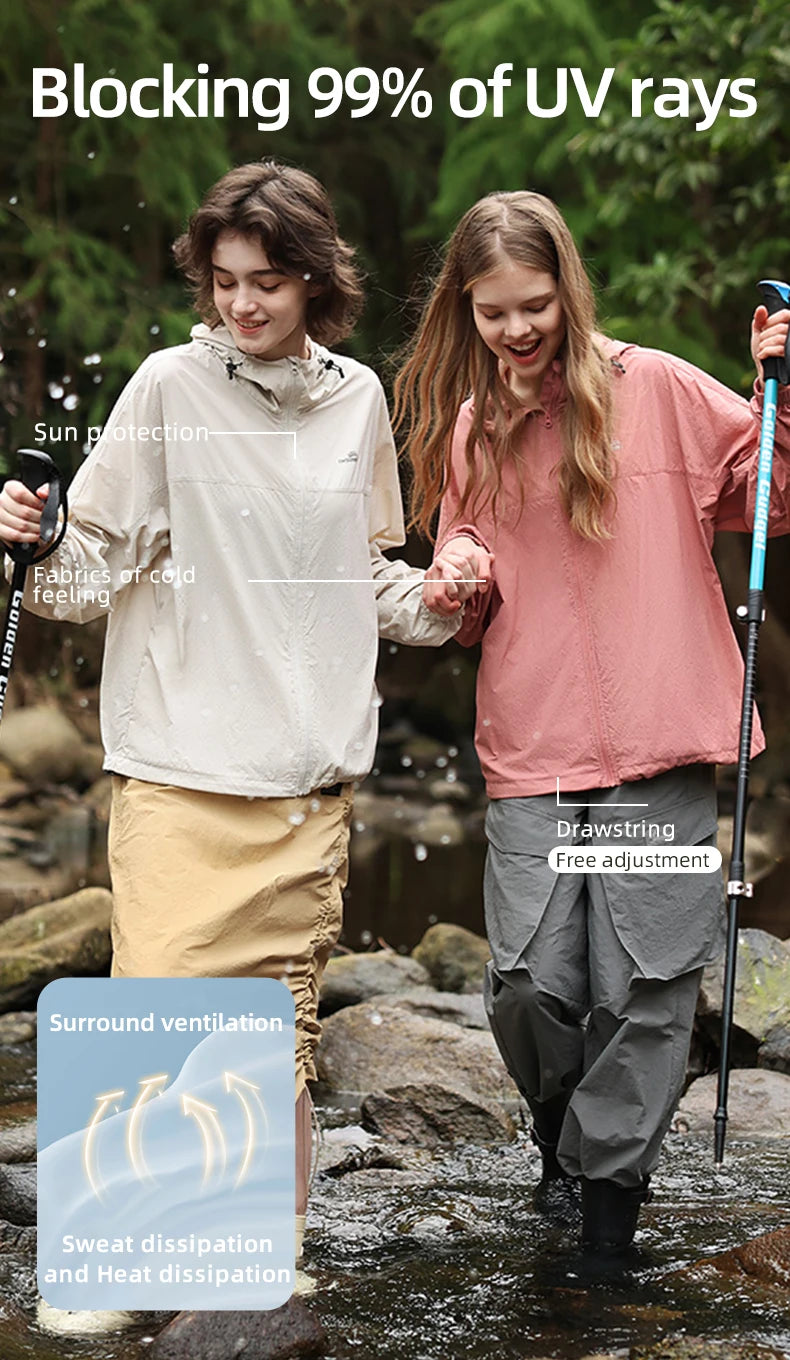 Unisex Hiking Jackets,UPF50+ Quick-Dry Cooling Windbreake,Outdoor Lightweight Packable Sun Jacket