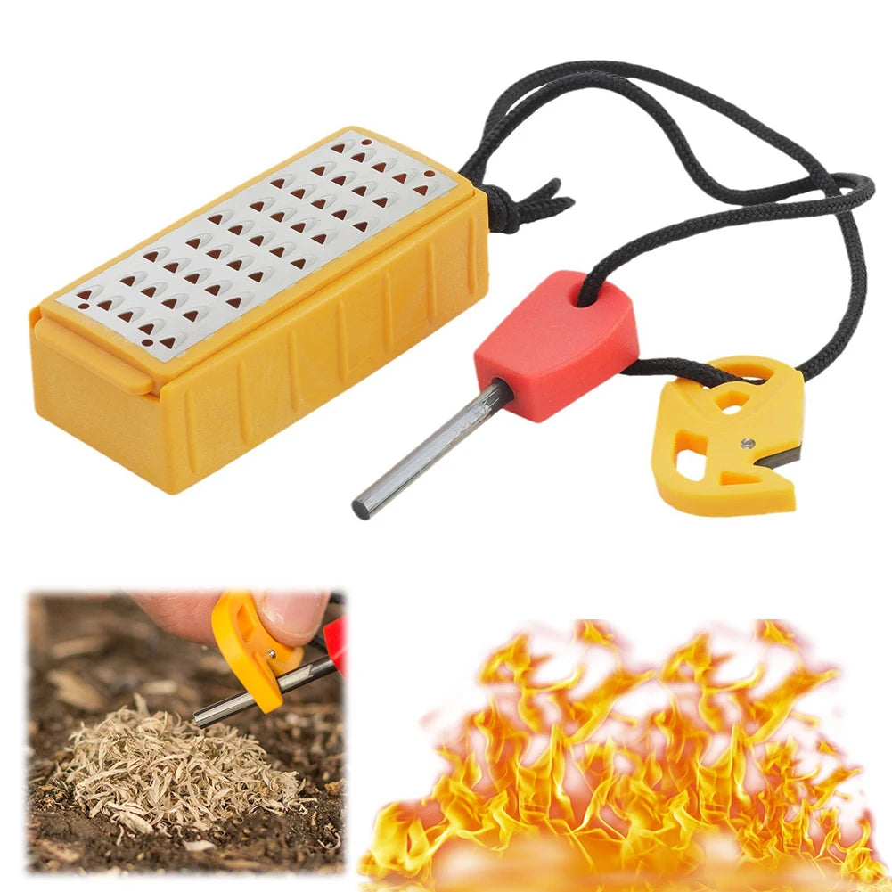 Tinder Maker,Fire Starter Tool Lightweight Stainless Steel Grater Survive,Tool forEmergency