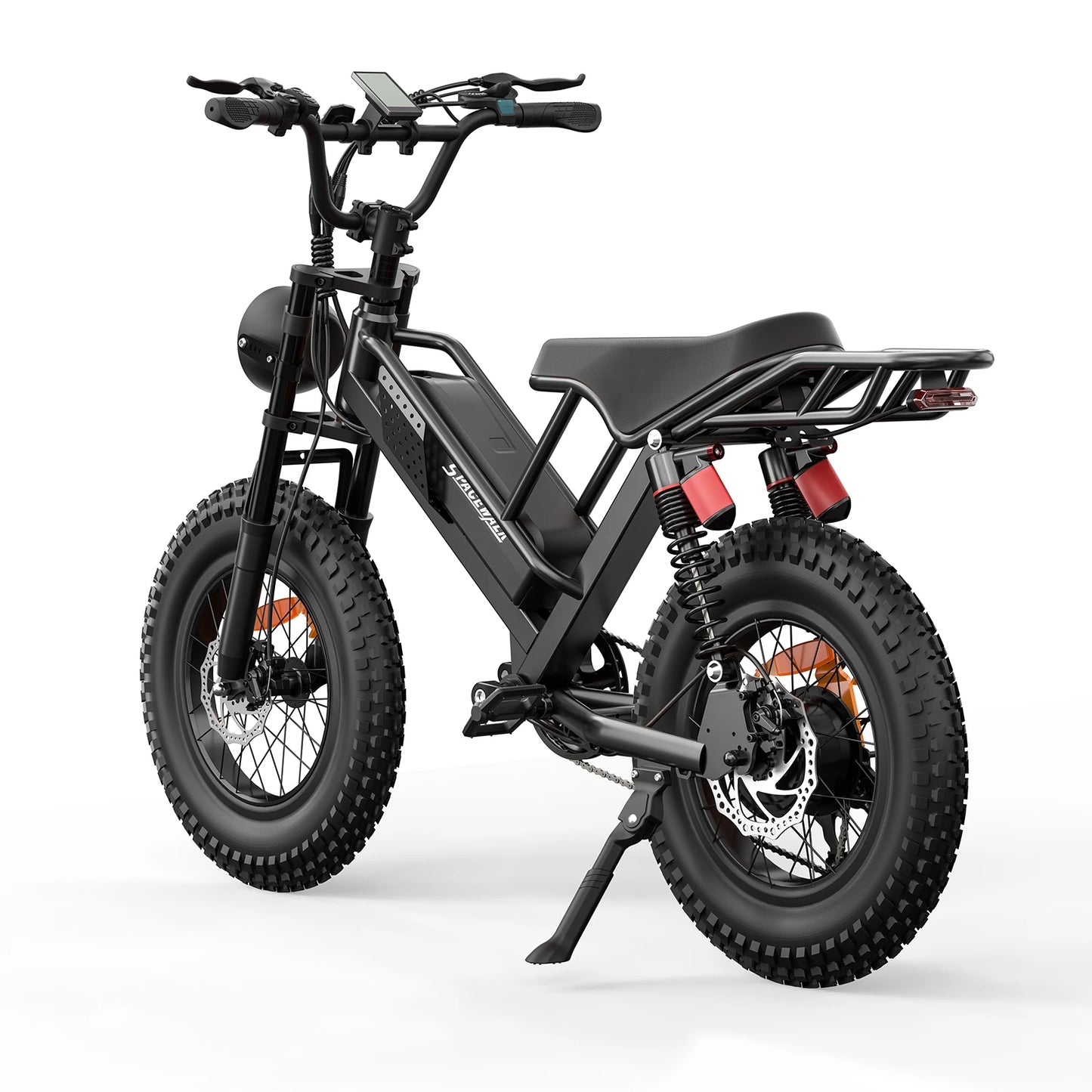 Mountain E-Bike , 20" Fat Tire Wider Seat 750W Peak Motor, Removable Battery, 4X Suspension