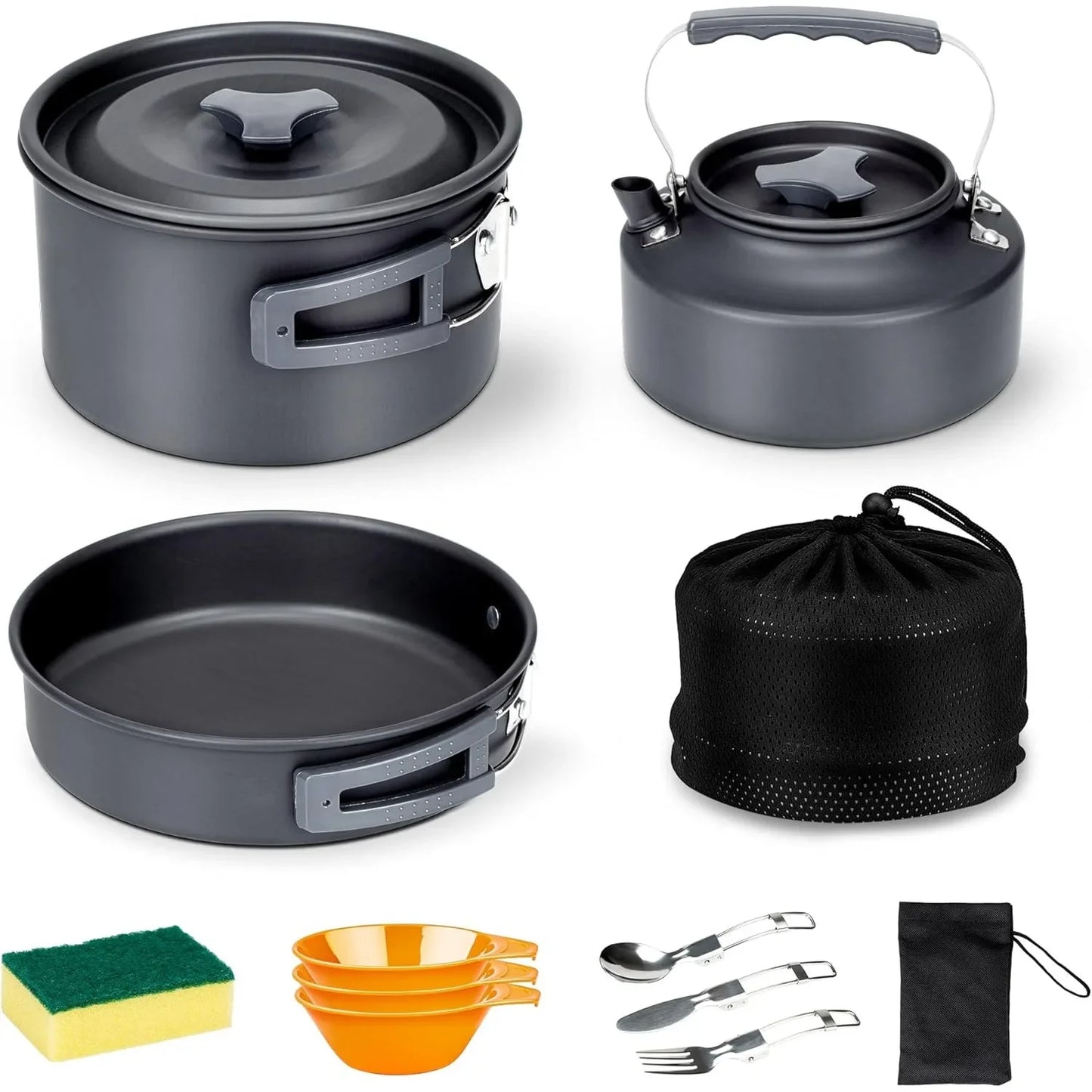 Camping Cookware, Portablewith Accessories, Camping Gear