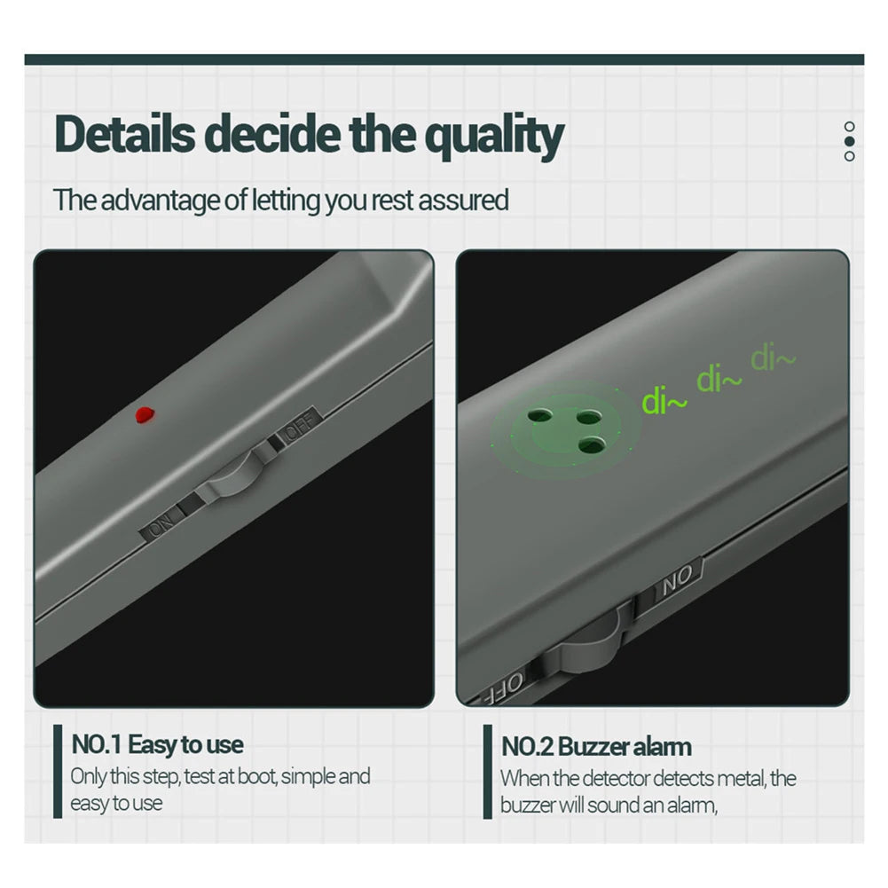 Metal Detect DM3004A Handheld Adjust Portable Tracker Pinpointer Alarm Sensitive Search Coil Metal