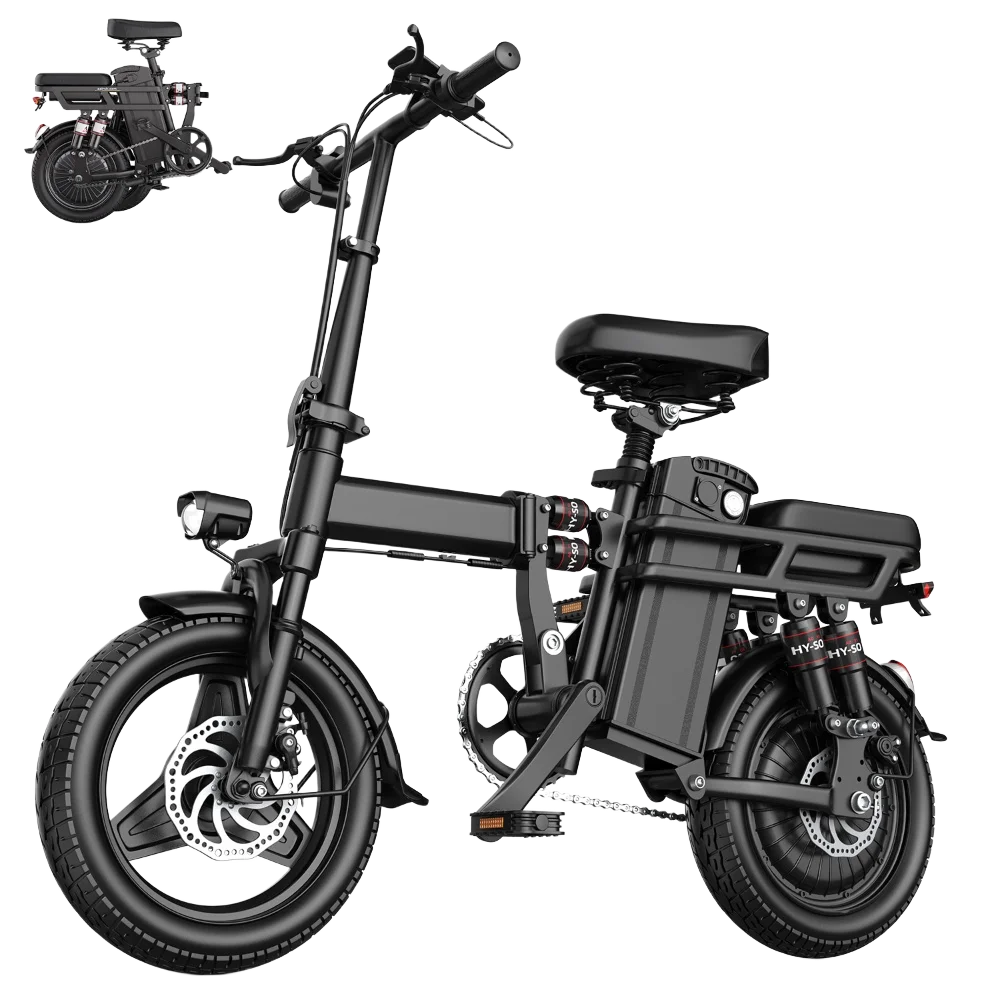 Electric Bike, Adults, Folding Electric Bike, 500W Peak Motor, 14" Tire, 48V 20AH/15AH/10Ah Battery