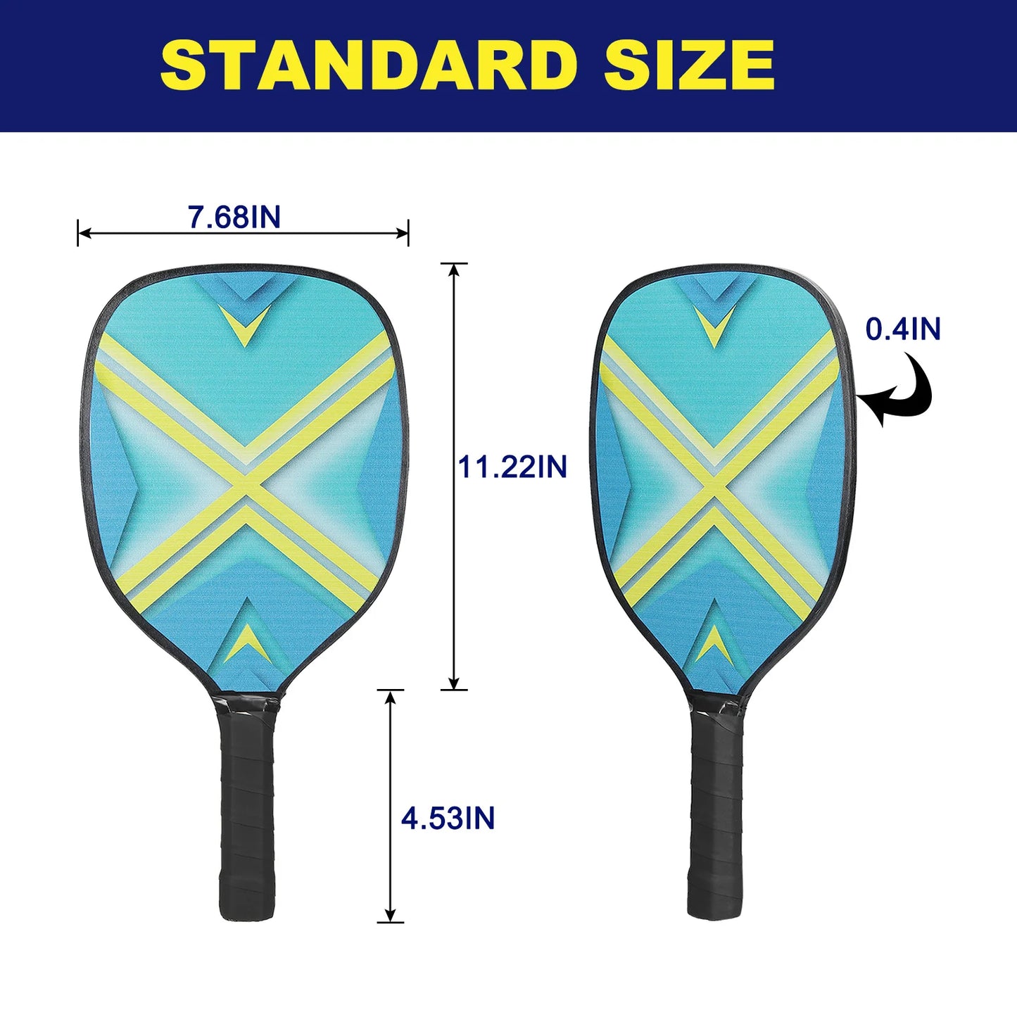 Pickleball Set, 4 Premium Wood  Rackets, 4  Balls, 4 Cooling Towels a Carry Bag for Men Women