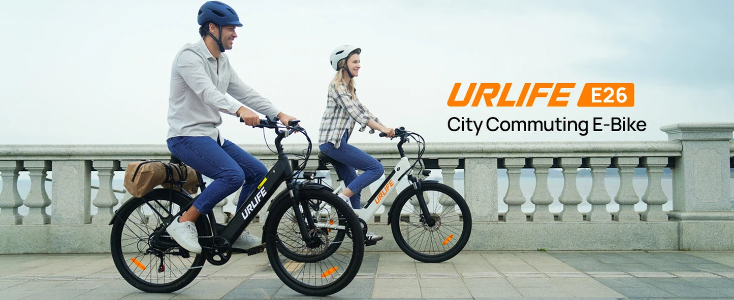 750W E26 Elec. Bike,Adults,48V 10.4Ah Removable Battery,Speed 20MPH, 26''X2" Standard Tire, 7-Speeds