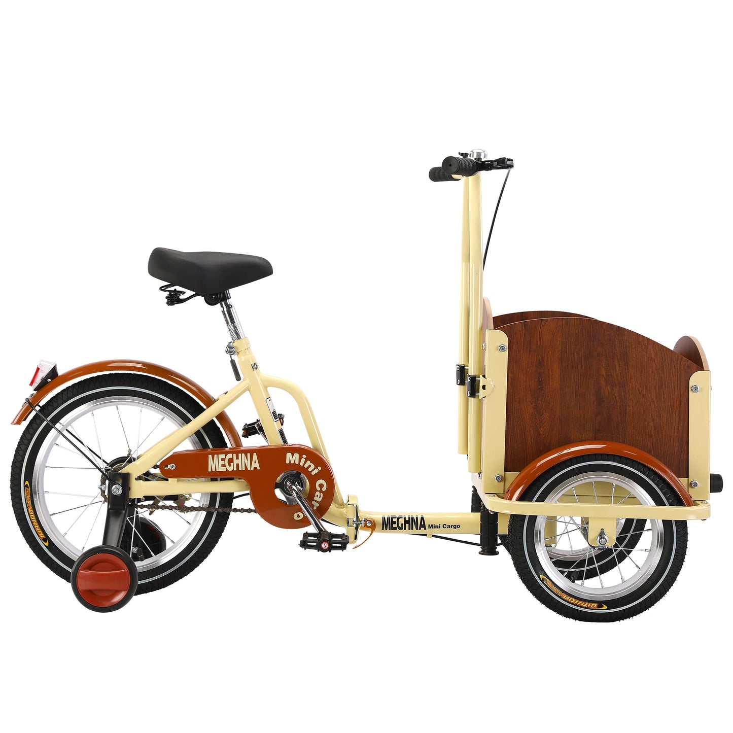 Foldable Tricycle for Kids Ages 6-12 Cargo Bike Pet Bike Reverse Tricycle  Parent-Child Bike