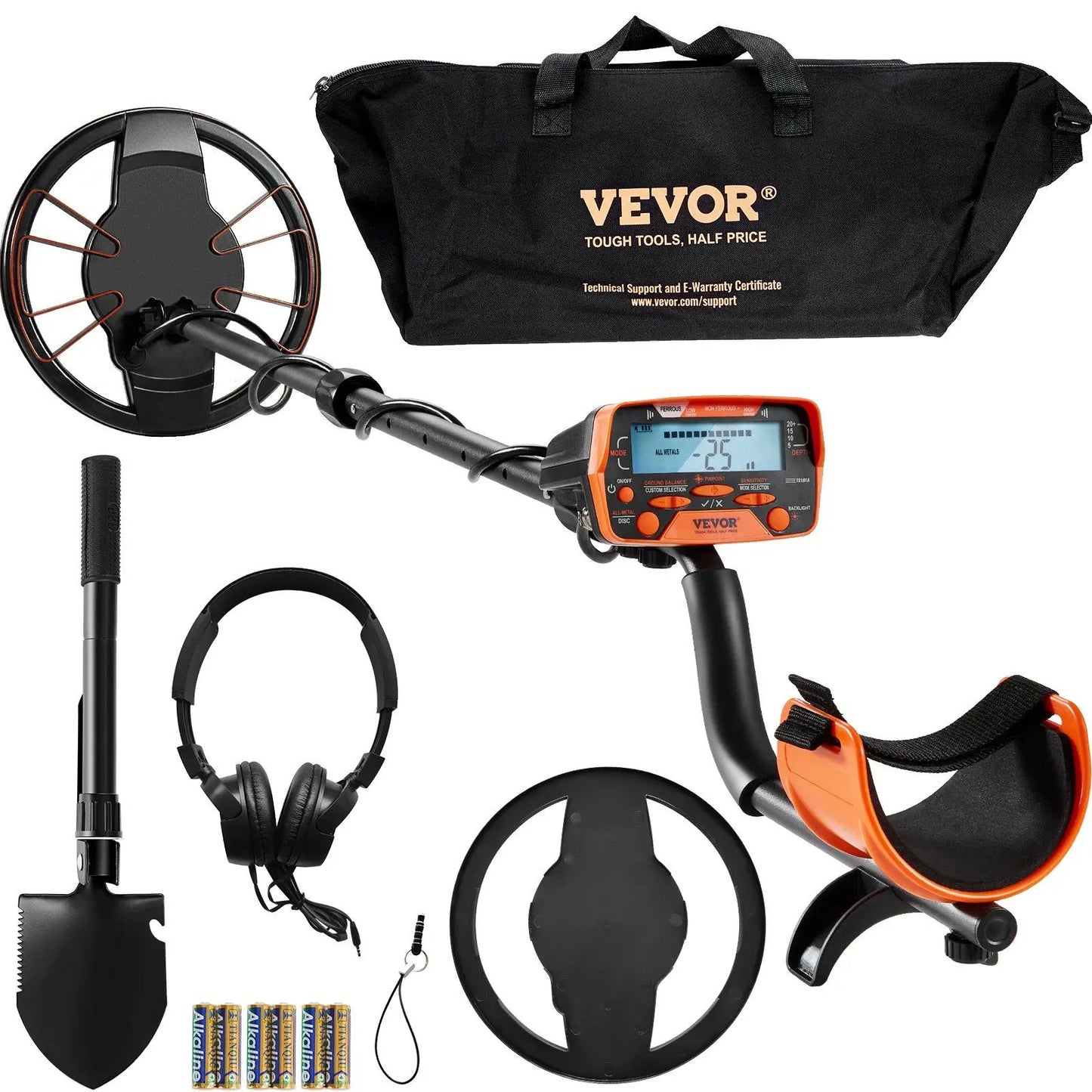 "10" metal detector – 7 modes, 10" depth, waterproof. For adults/kids."