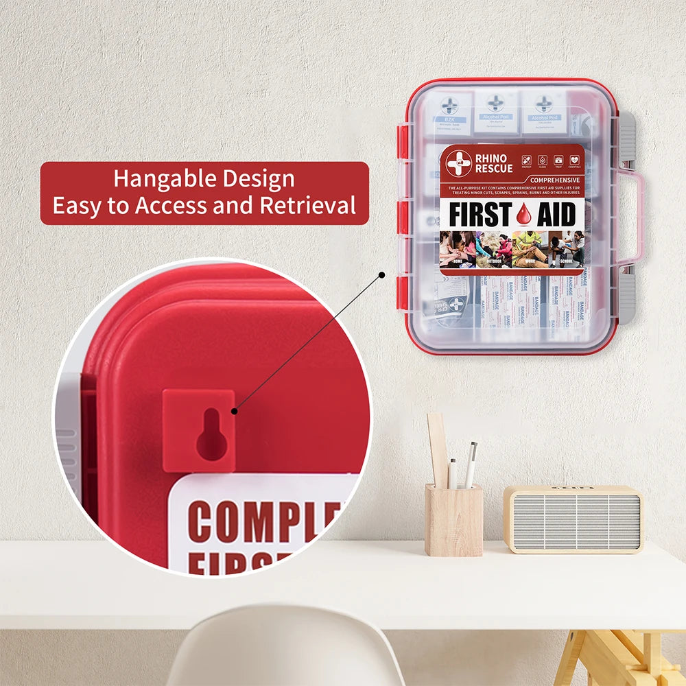 RESCUE 350 Pieces OSHA All-Purpose First Aid Kit, professional Medical Supplies,  for Emergency