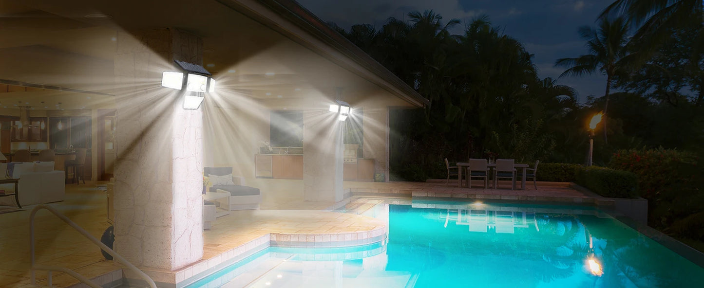 Solar Outdoor Lights - 3000LM 188 LED Motion Sensor Lights Security Lights for Backyard Patio