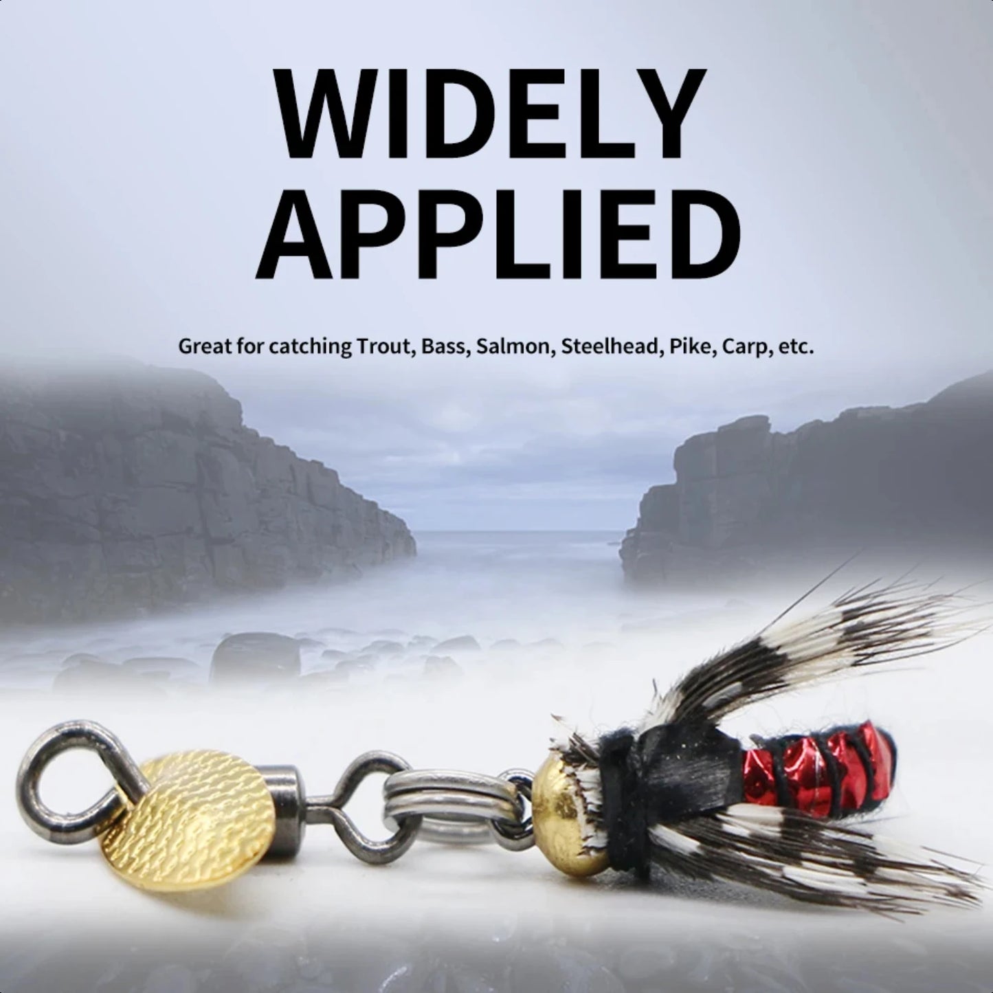 10pcs 8# Fly Fishing Bait Sets 4-color Micro Fly Fishing Spool