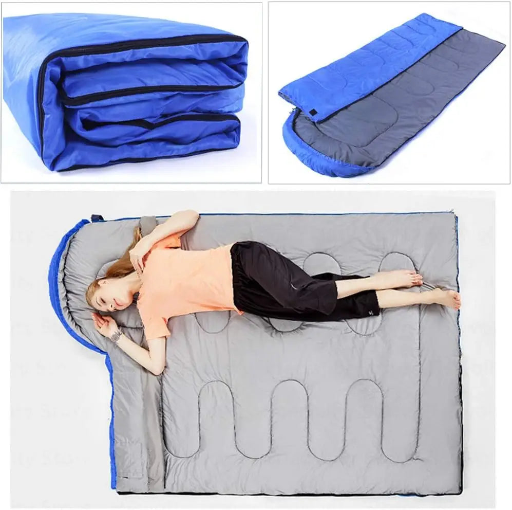 Envelope with Cap Sleeping Bag, Spring-Autumn Outdoor  Single Sleeping Bag 210*75CM 5-20 Degree