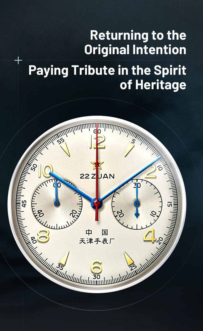 Seagull 1963 International Chronograph Manual Winding Mechanical Watches Original ST1901