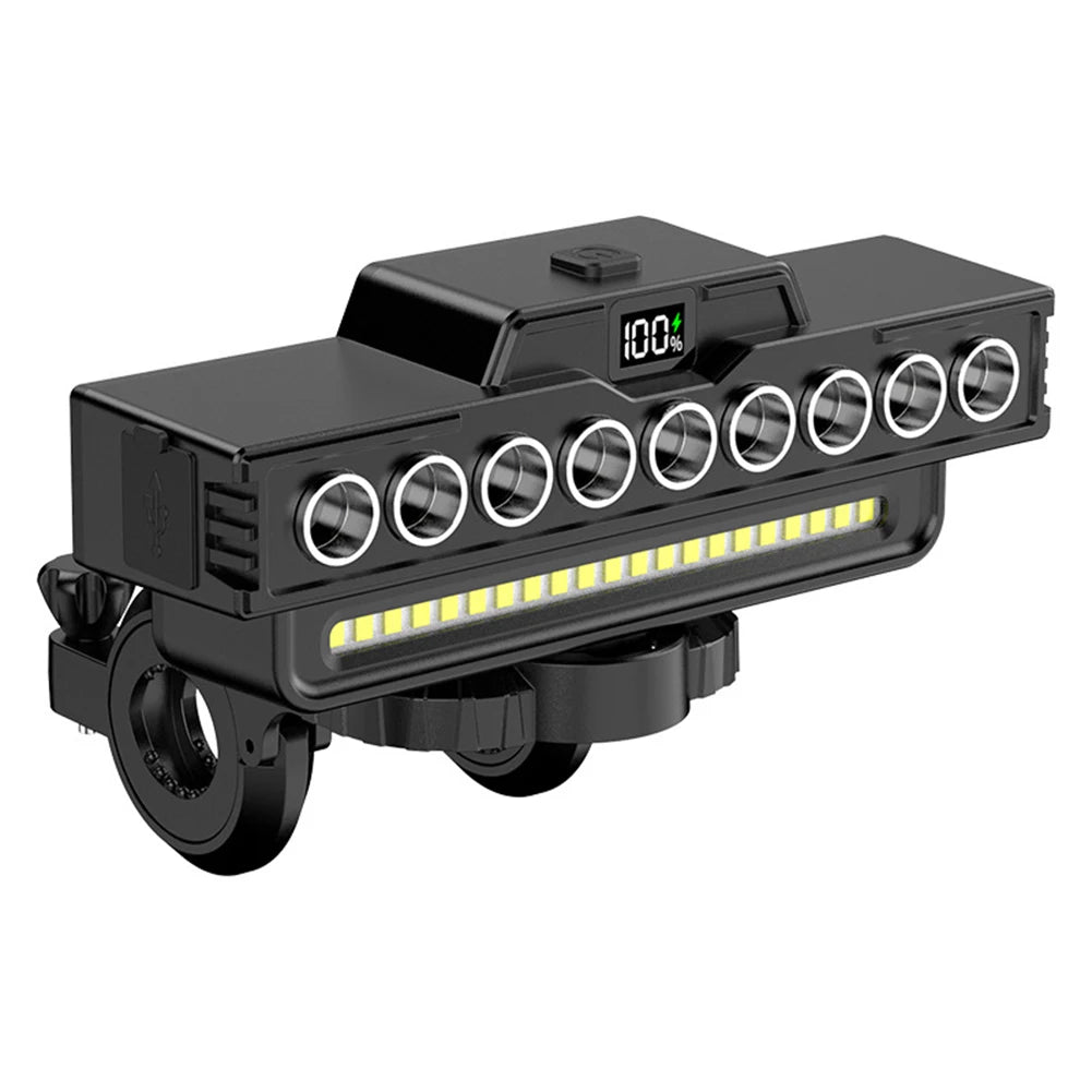 1600LM High Brightness LED Bike Light 4000mAh Power Display  Type-C USB Charging Night RidingLamps