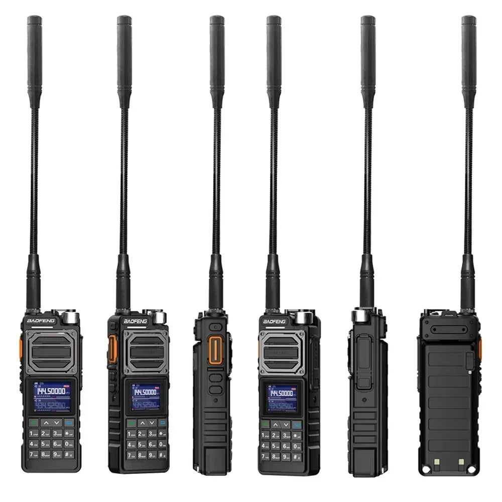 PRO Walkie Talkie Long Range Ham Radio 4-Band Copy Frequency 15W High Powerful Portable USB-C  Way