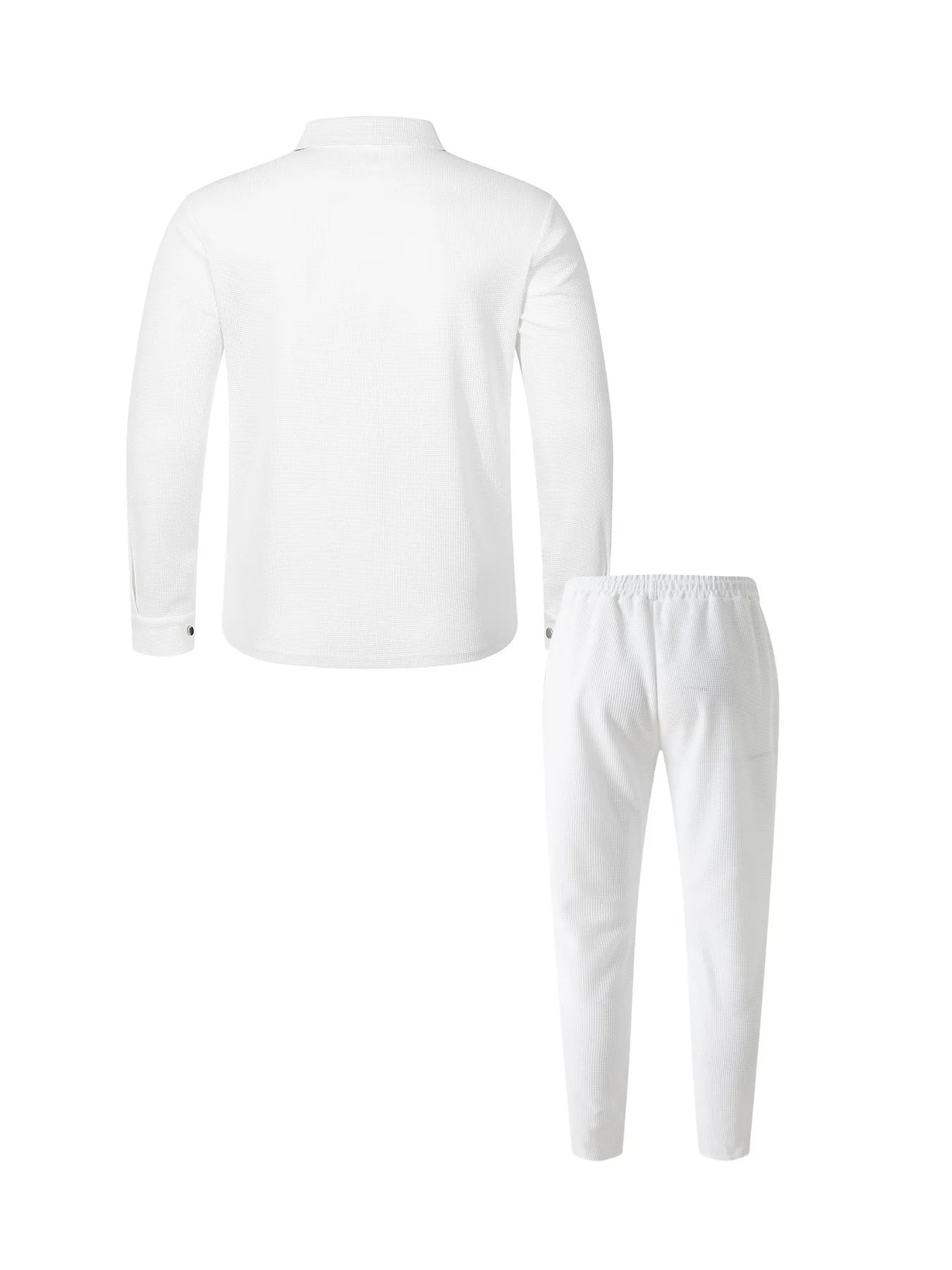 Luxury Men's Casual Flight Jacket Autumn Winter Two-Piece Set Cotton Blend Fiber Long Sleeve