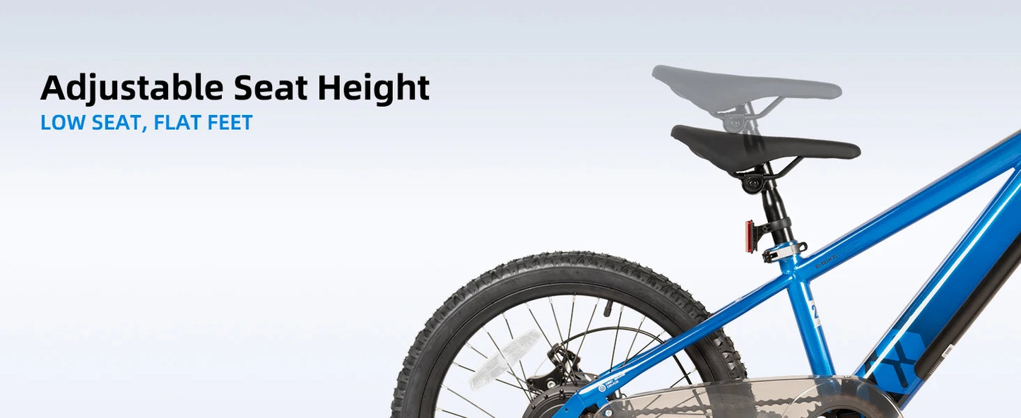 Electric Bike,  Kids Teens Ages 7+, 250W Motor, 15 Miles 15MPH Electric Mountain Bicycle Safe Mini