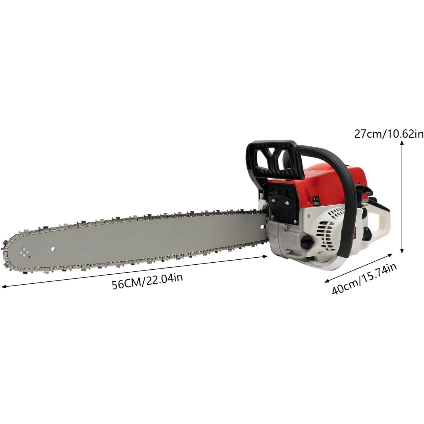 Chainsaw 22 Inch Gas Power,52CC 2-Stroke ,Portable Handed Woodcutting, Cut Tree