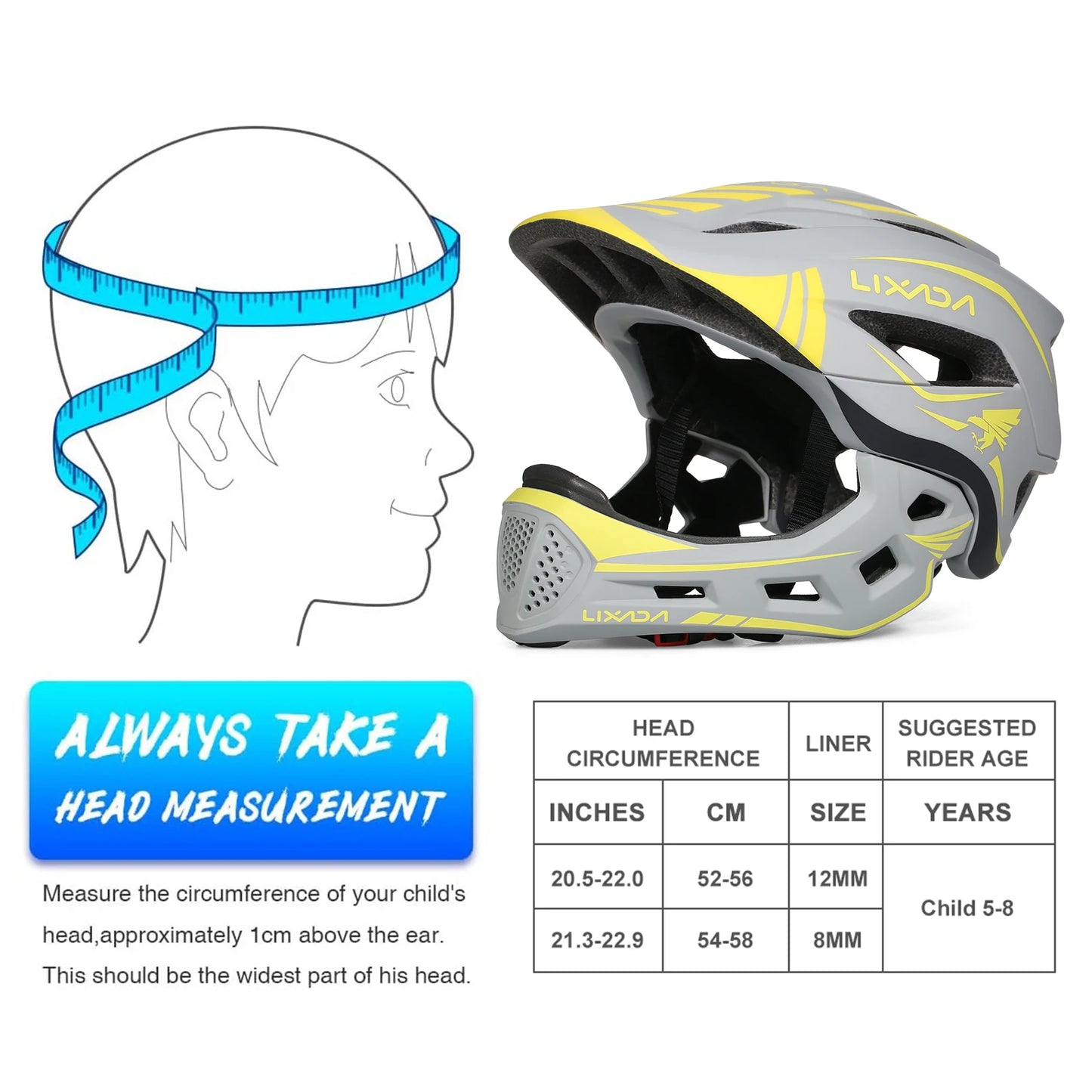 Kids Bicycle Helmet,Sports, Full Face Helmet, Roller Skating Helmet Guard for Cycling Scooter