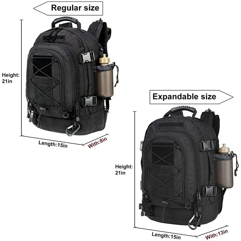 60L Military Tactical Backpack Army Molle Assault RucksacTravel Hiking  Camping Hunting