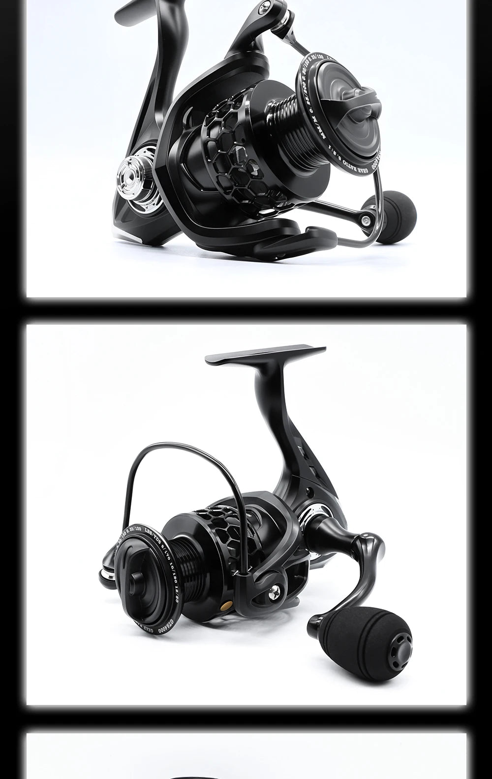 GTA2 Spinning Reel - 5+1 Bearings, 5.2:1 Gear Ratio, 15LB Drag Force, Metal Body, Anti-Reverse