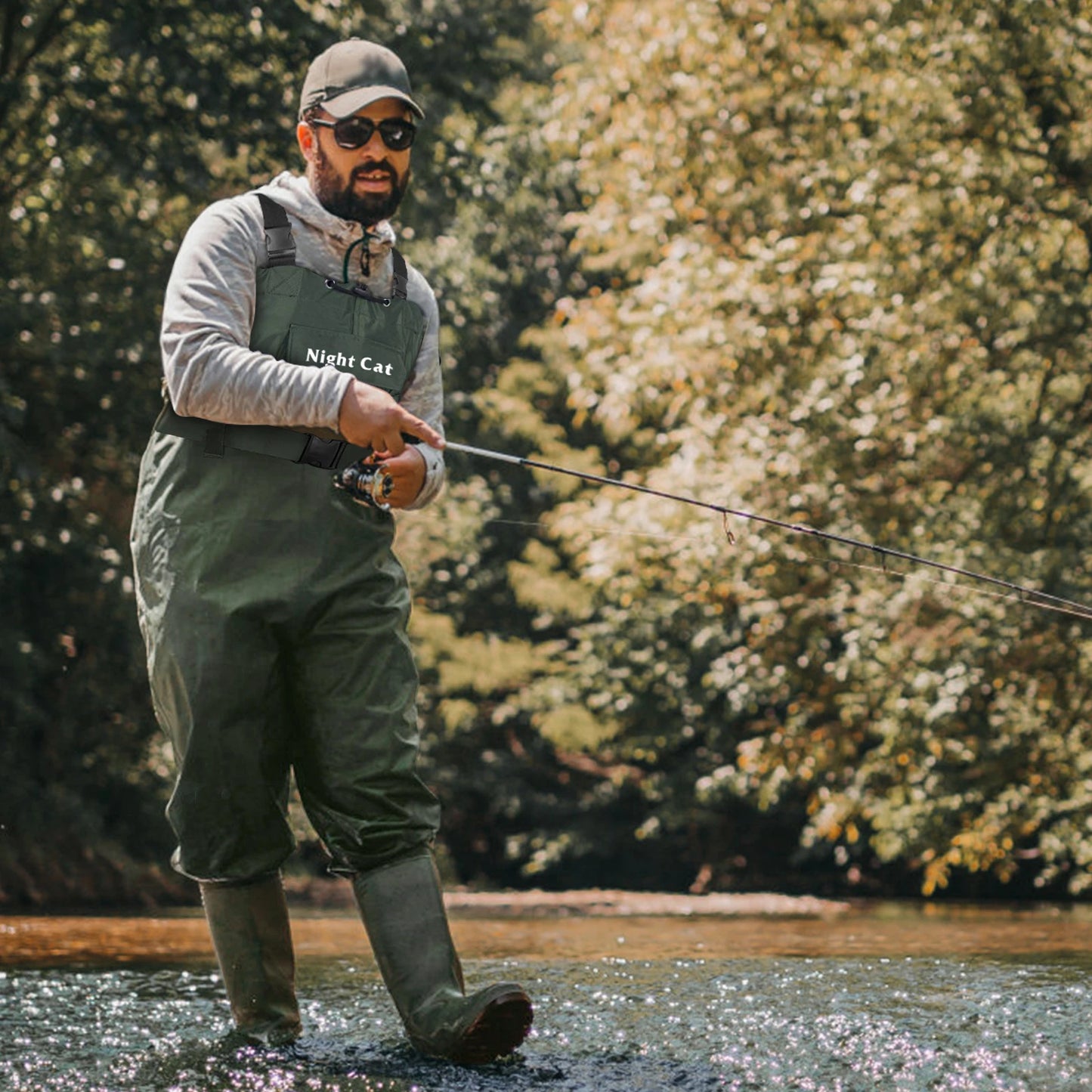 Lightweight Fishing Waders Waterproof Breathable Pvc Rubber Fishing Hunting Chest Waders With Boots