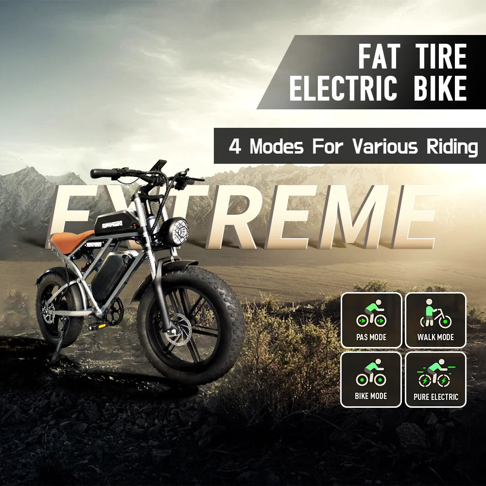 QS7 Max Electric Bicycle 2000W Brushless Motors MTB 48V 35AH Lithium Battery Speed 50Km/h Off Road