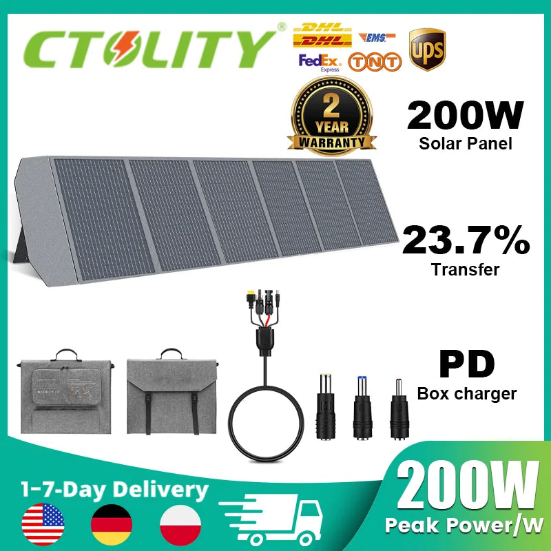 400W / 200W / 100W / 54W / 36W / 21W Solar Charger,Portable Waterproof Fold Solar Panel Camping RV