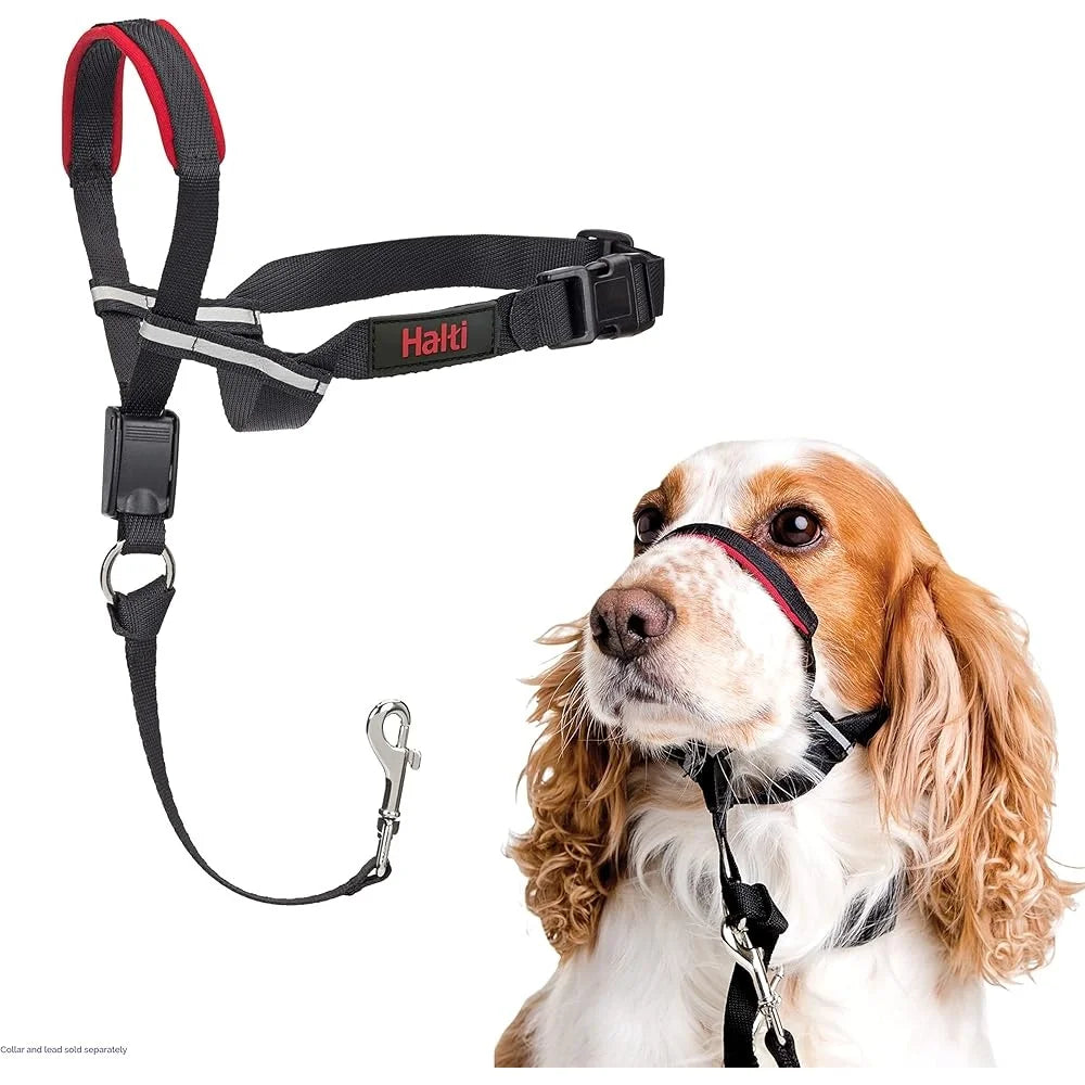 Headcollar Dogs No Pull Adjustable Reflective Lightweight Padded Nose Band Safe Training Tool Leash