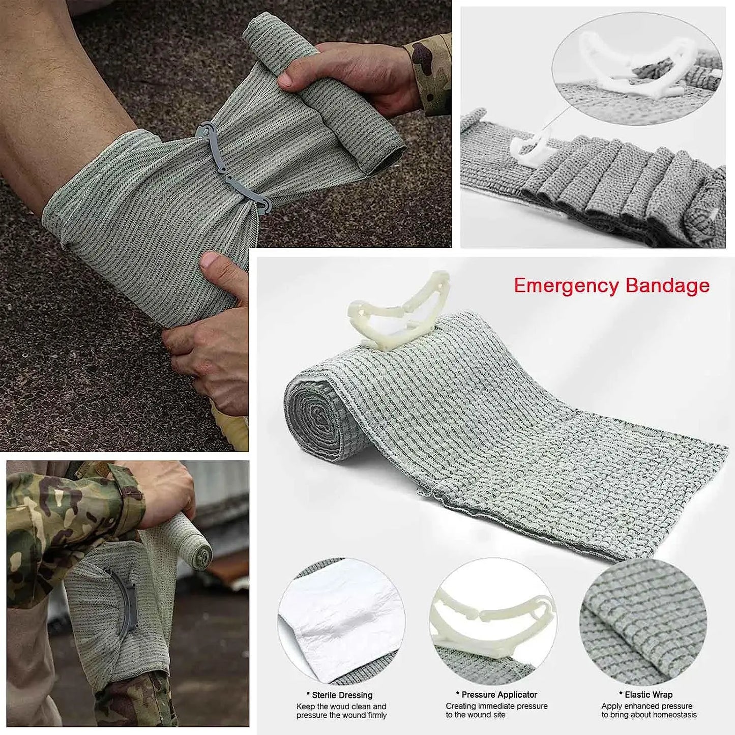 74 Piece Ifak Trauma Kit Upgrade Tactical First Aid, Molle Pouch Rip Away for Survival Camping