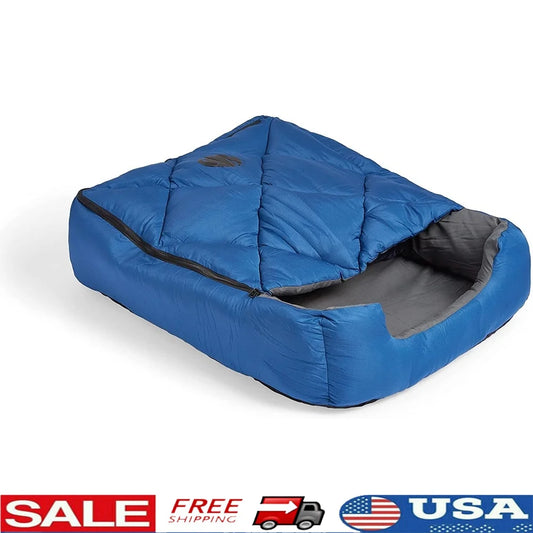 Portable Pet Sleeping Bag, Zippered Cover Lightweight Travel Camping Large Pets Comfortable