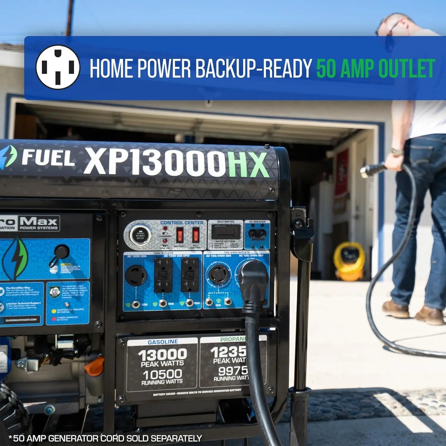 13000W Dual Fuel Portable Generator/GAS & PROPANE, Electric Start, Whole Home Backup, RV, N0T SOLAR