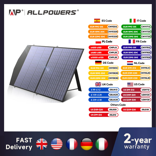 Solar Charger 18V 100W Foldable Solar Panel For Portable Power Station/Generator Outdoor Travel Camping