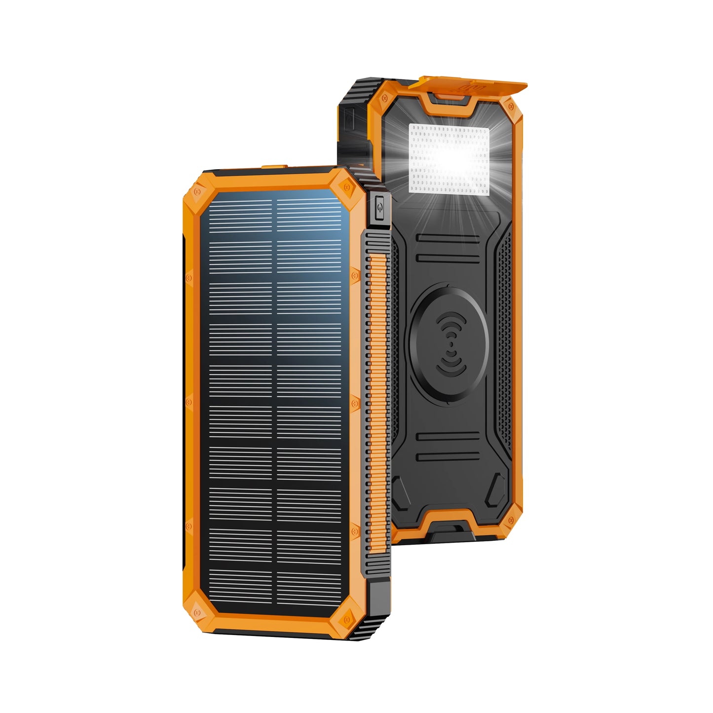20000mAh Solar Power Bank,Wireless Charging, 2 USB & USB-C Ports,Waterproof & Bright LED Flashlight