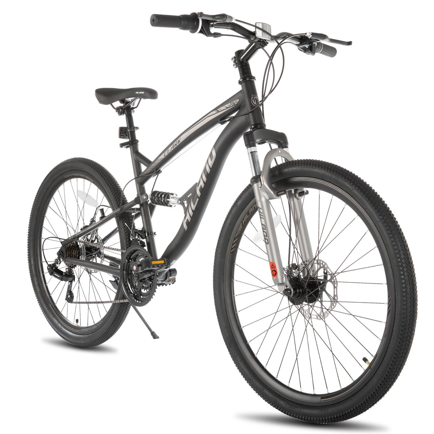 Full Suspension Mens Mountain Bike, 21 Speed, 26 Inch Wheel, Dual Disc Brake Adult Bicycle
